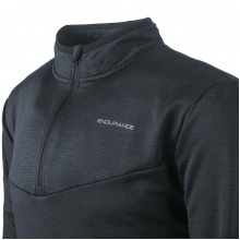 Endurance Fleece'owy sweter Ledger Midlayer z zamkiem błyskawicznym czarny męski